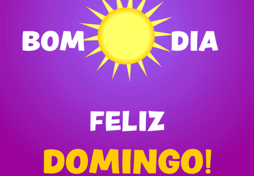 bom dia, feliz domingo