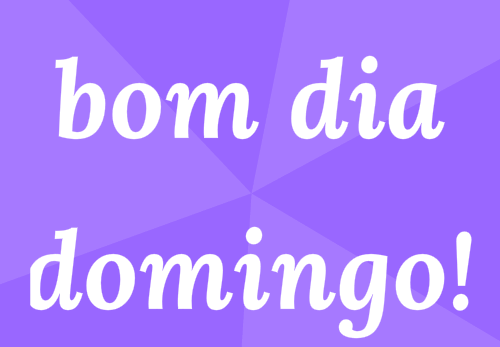 bom dia domingo